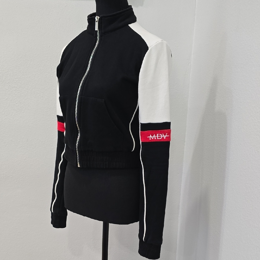 MDV Maniere De Voir MDV Cropped Zip Track Jacket  US 6 (UK 10) - Picture 3 of 14